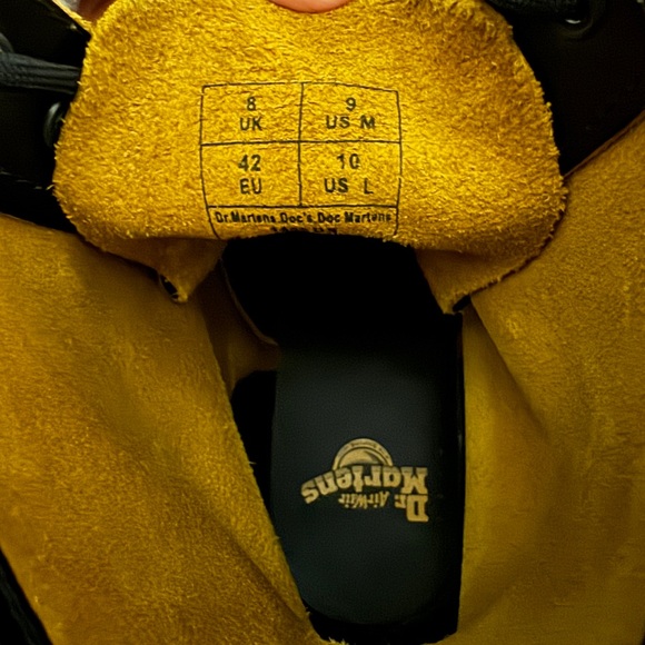 Black 1460 Double Stitch Lace-Up Boots - Picture 3 of 3